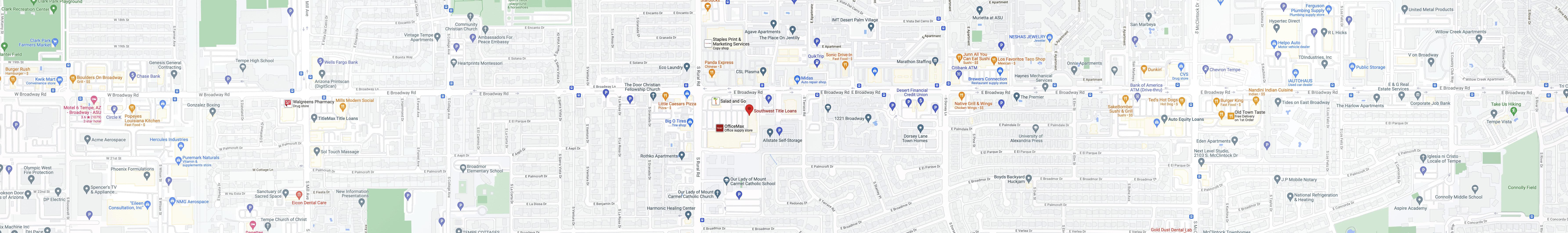 Tempe Store Map